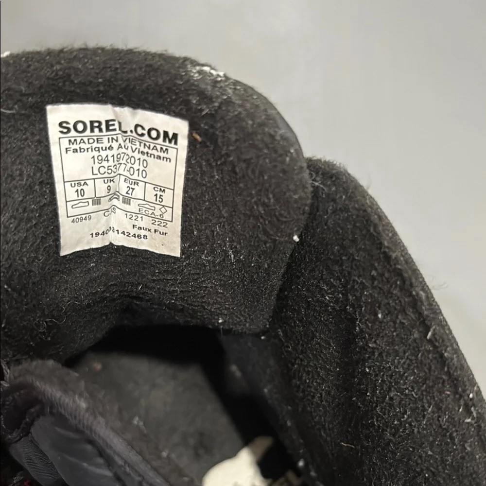 Boys Sorel Boots Winter Black Warm
